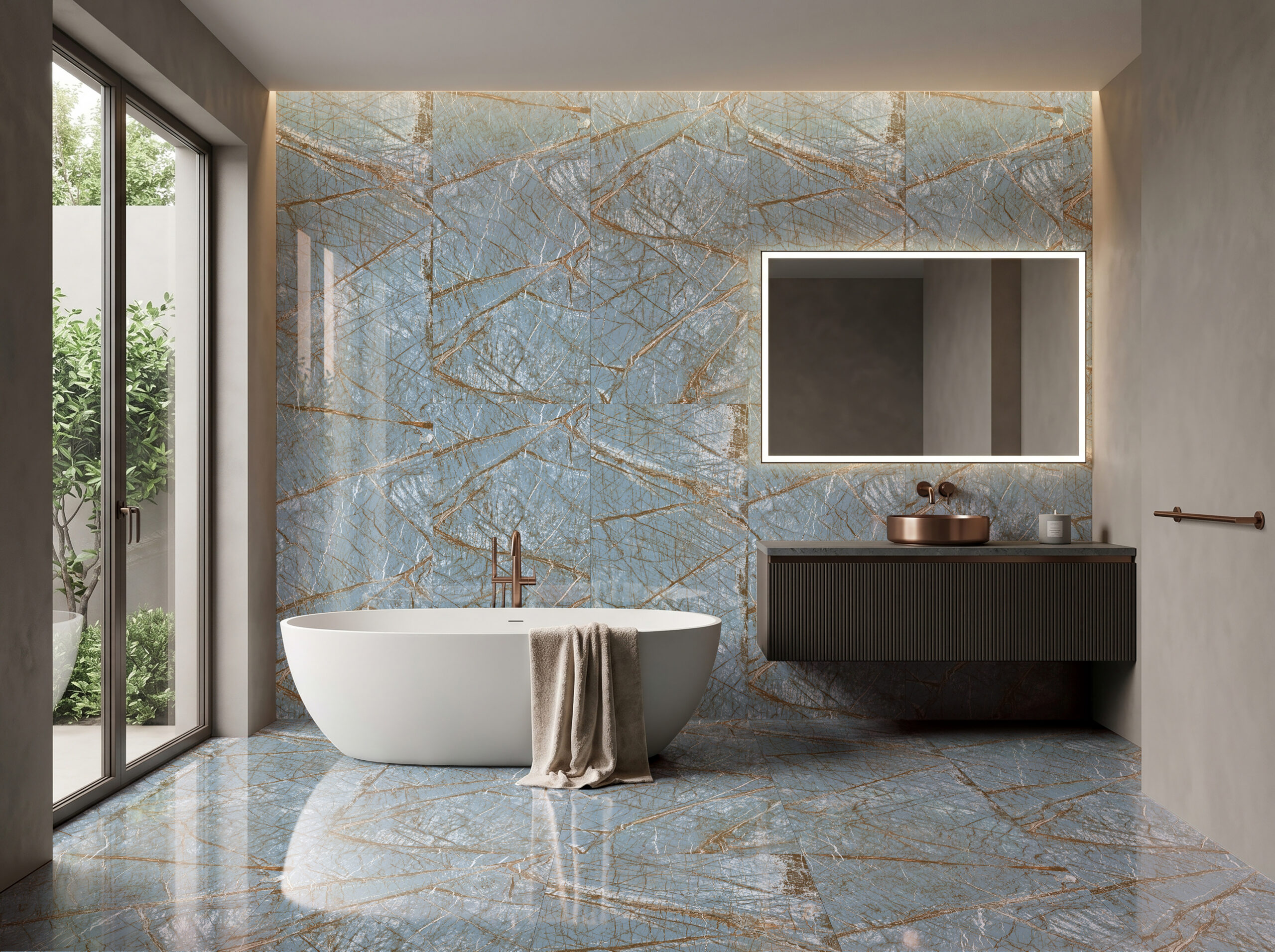 Bathroom with Sisam surfaces